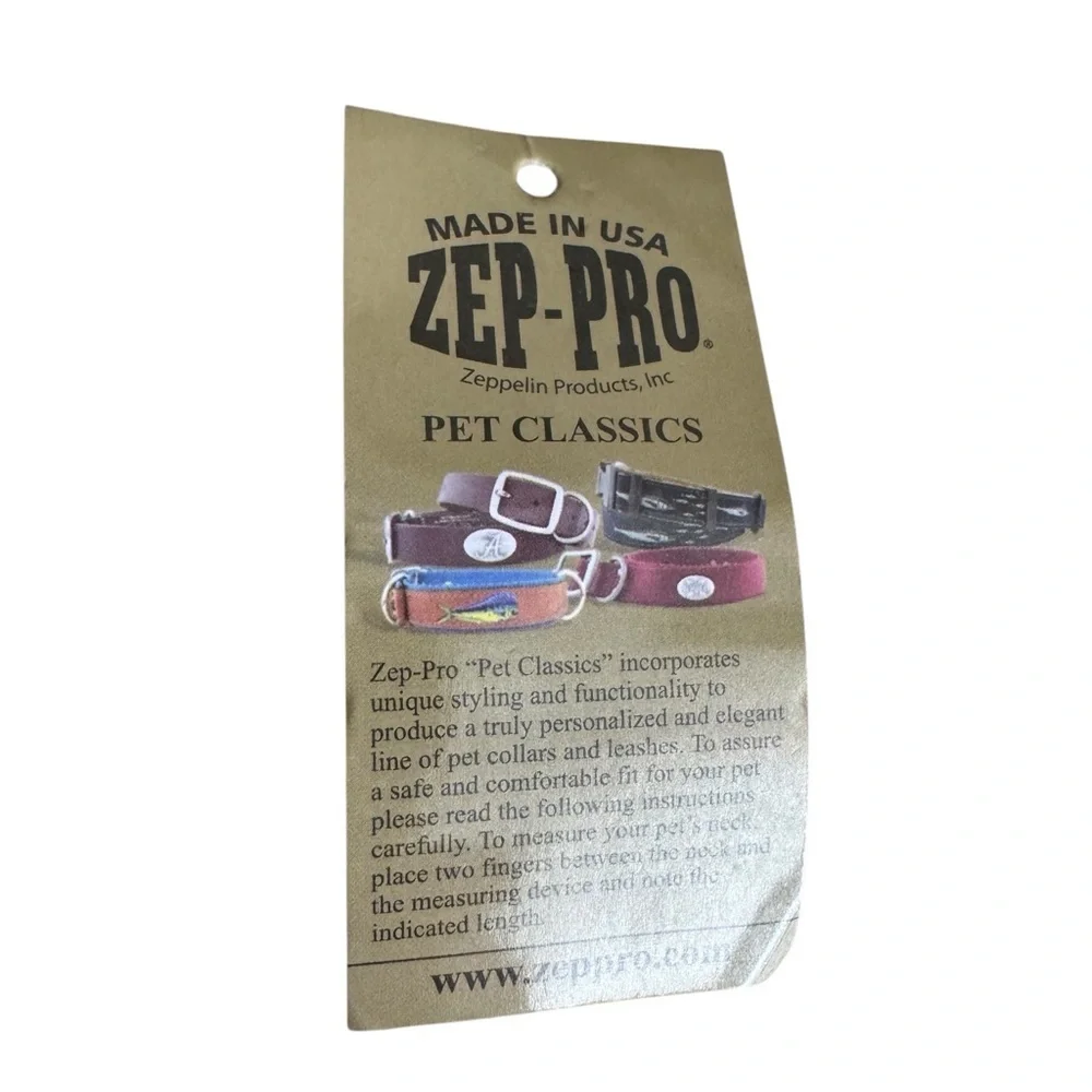 NWT Zep Pro Full Grain Leather Oklahoma Sooners Dog Collar